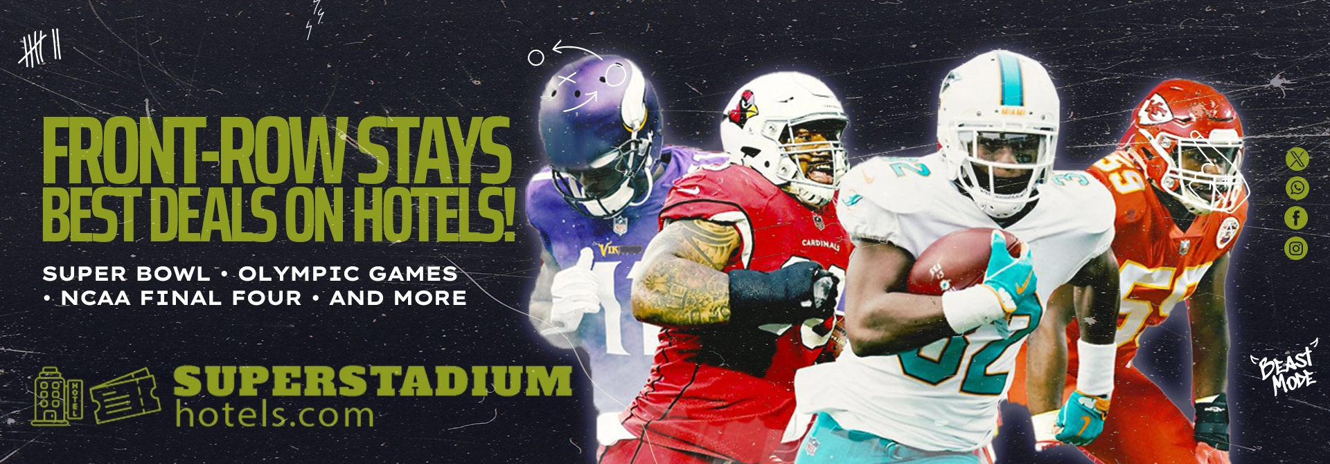 Book elite hotels near major sporting events like Super Bowl and Olympics